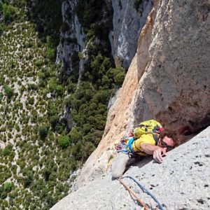 Armin Fuchs klettert in der Gorge du Verdon