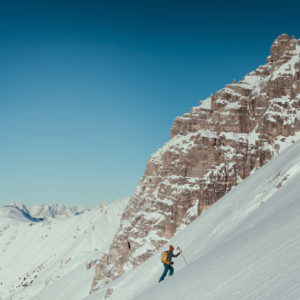Spitzkehren lernen am Skitourenkurs von Animont Tirol.