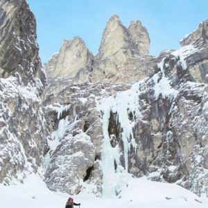 Eisklettern in den Dolomiten mit Bergführer Piovra Langental Gröden