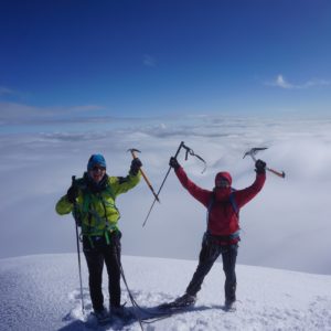 Nach der Besteigung des Großvenediger Nordgrat mit Bergführer.