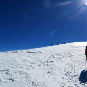 Am Mont Blanc Normalweg mit Bergführer