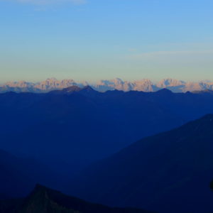 Blick vom Großgllockner zu den Dolomiten